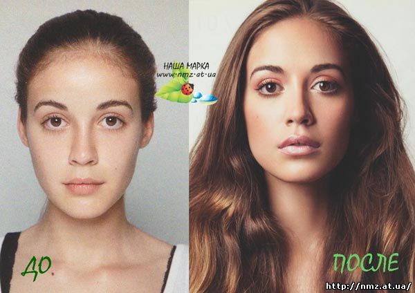 Красивый макияж фото до и после